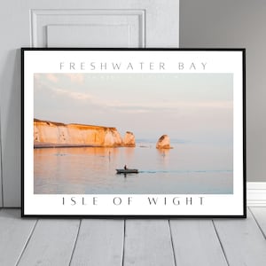 Baie d'eau douce de l'île de Wight | Paysage | Photographie | L'OIEau | Impression photo | Plage Côtière Mer Photo | Art mural voyage