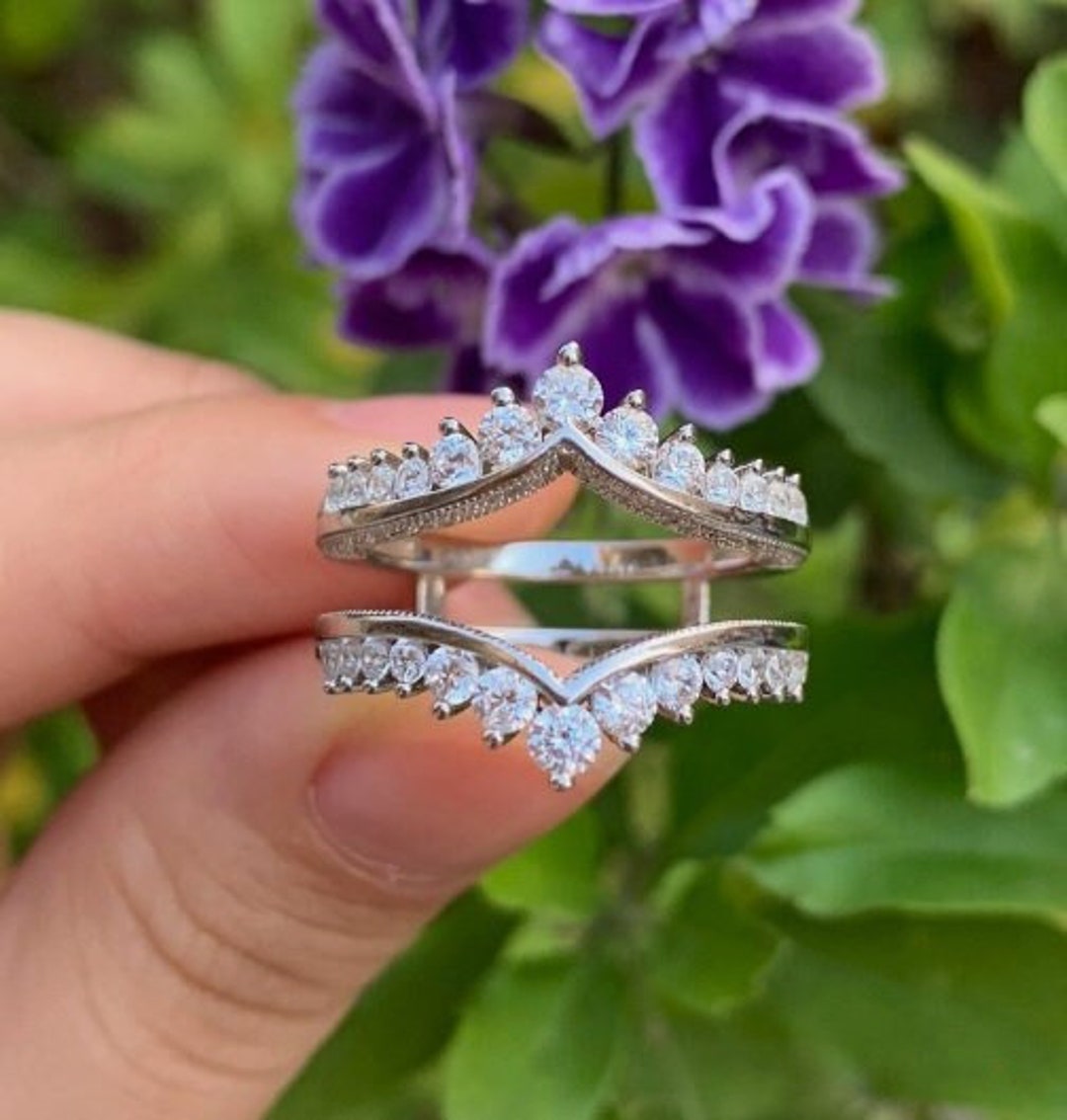 Vshaped Wedding Ring Enhancer, Ring Enhancers and Wrap Guard