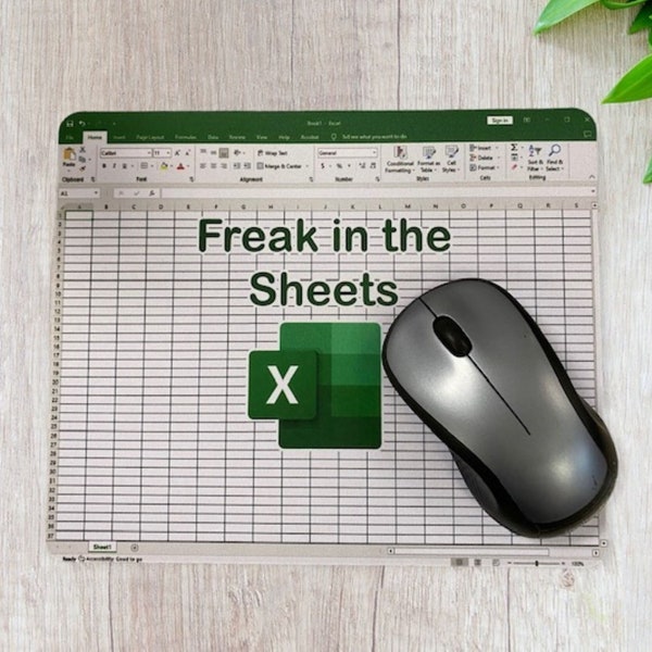 Freak In the Sheets Mouse Pad/ Desk Accessories, Desk accessories, Office Desk Accessories, Accountant,Gift Coworker