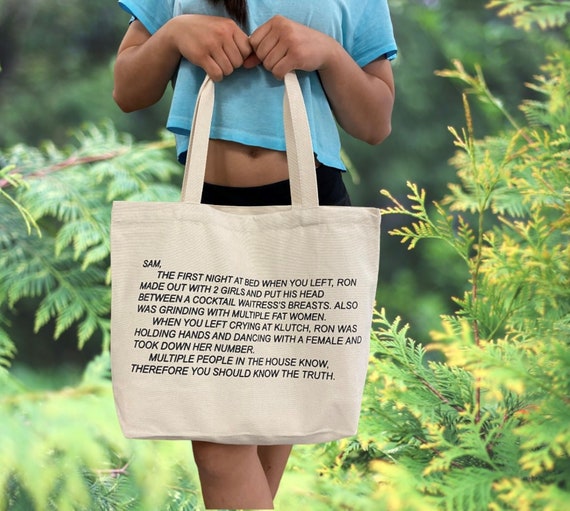 Jersey Shore Note Canvas Tote Bag 16 X 4 X 12inch 