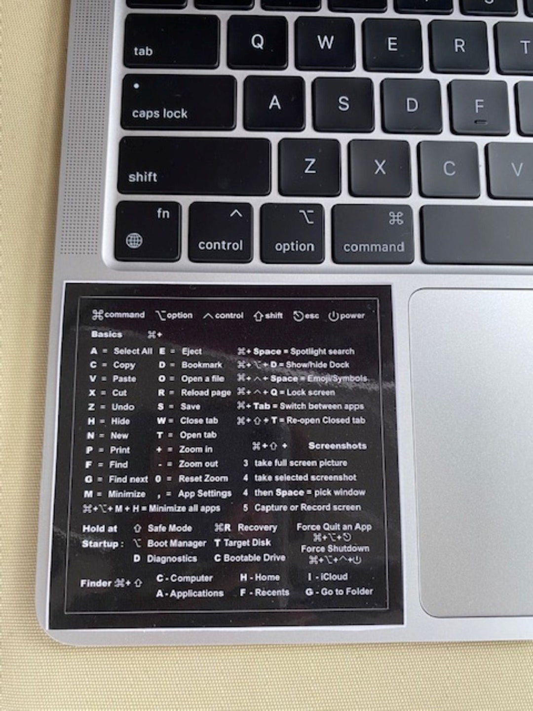 Mac OS Keyboard Shortcut Sticker Set, MacBook Accessory - Etsy