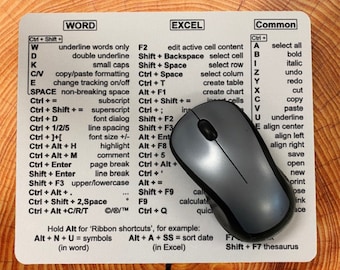 Word (Excel for Pc )  Mouse Pad/ Desk Accessories, Desk accessories, Office Desk Accessories, Accountant,Gift Coworker