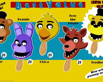 Fazbear pop stickers!