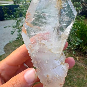 Large Himalayan Faden Quartz Crystal | Sword of Light Rainbow Inclusions | Hand Sourced Master Healer Stone | High Vibration Healing Gift