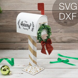 Buzón para cartas a Papá Noel (SVG y DXF) con papelería imprimible - Proyecto de cartulina DIY