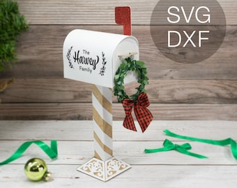 Letters to Santa Mailbox SVG, DXF with Printable Stationery -  DIY Cardstock Project
