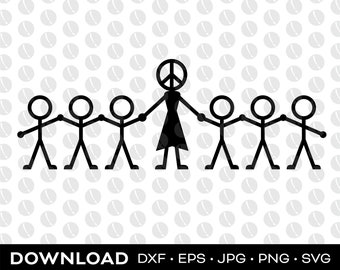 Teacher and Students Peace Sign svg, png, dfx, jpg, eps download