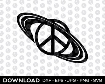 Saturn Peace Sign svg, png, dfx, jpg, eps, download