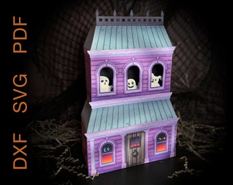 Bobbing Ghosts Haunted House SVG, DFX, PDF download for Cricut or Silhouette