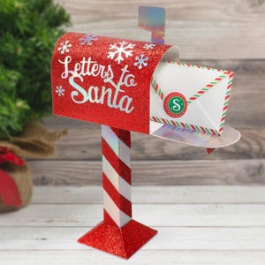 Briefe an den Weihnachtsmann Mailbox SVG, DXF mit Briefen an den Weihnachtsmann - DIY Cardstock Project