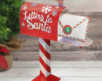 Letters to Santa Mailbox SVG, DXF with Printable Stationery - DIY Cardstock Project