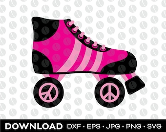 Roller Skate Peace Sign Graphic: T-Shirt, Mug, Tote Design (Digital Download)