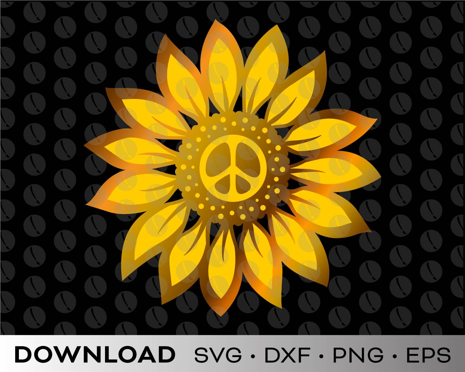 Rainbow Sunflower Peace Sign Svg, Png, Dxf, Eps Download Etsy