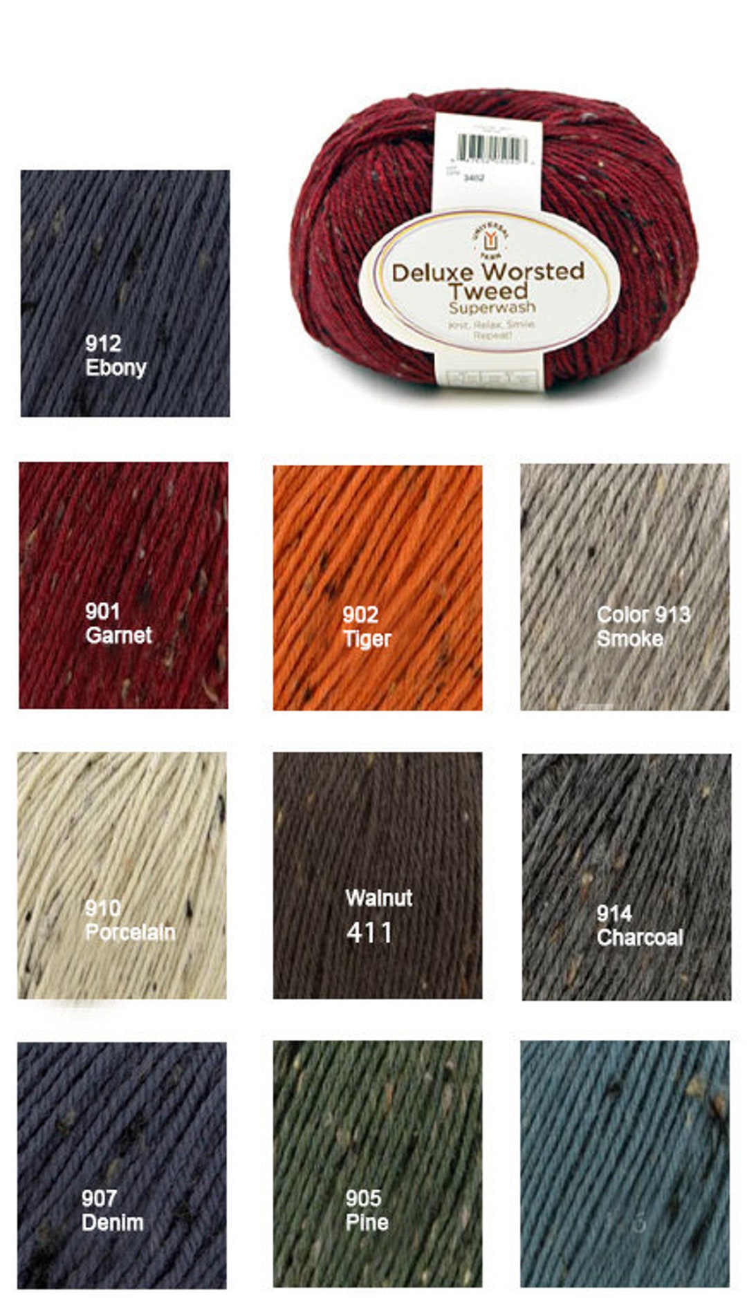 Universal Yarn Deluxe Worsted Tweed Superwash Etsy