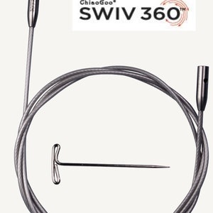 ChiaoGoo Silver Swiv 360 Cables for Interchangeable Needle Tips