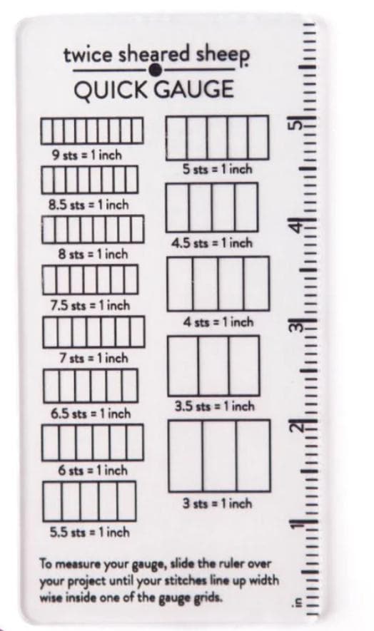 Quick Knit and Crochet Gauge by Twice Sheared Sheep