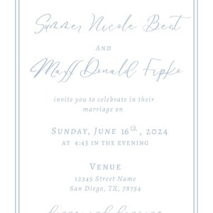 Garden Party Wedding Invitation