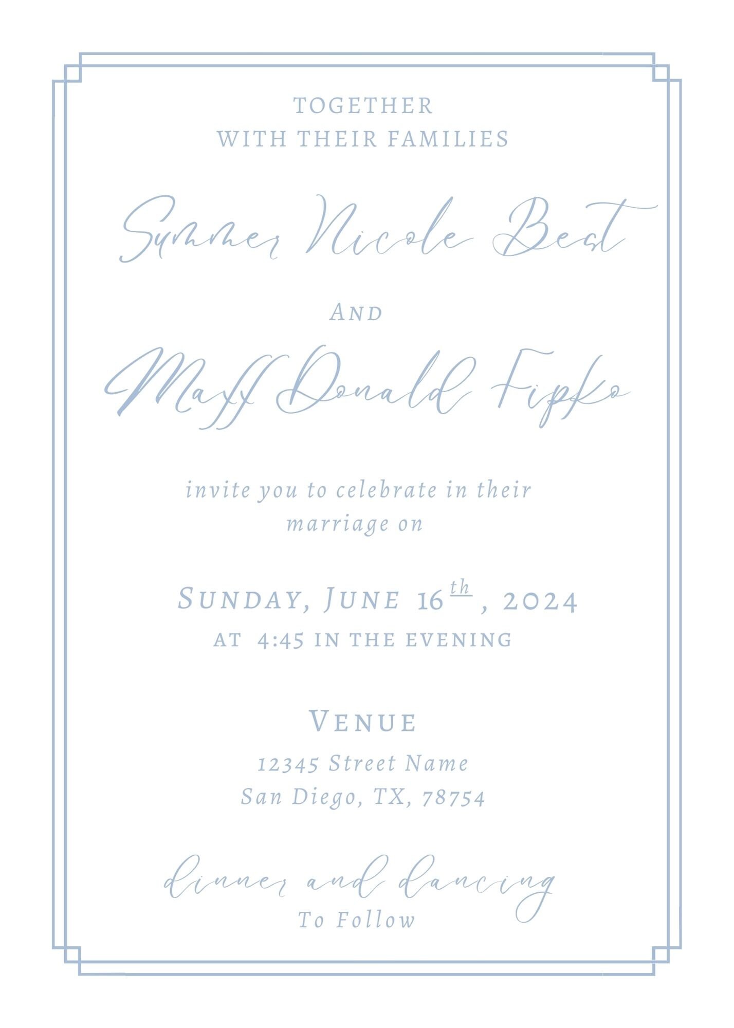 Garden Party Wedding Invitation