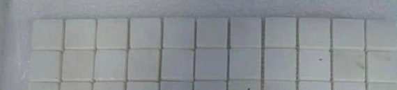 Carrara Mosaic Marble tiles border  30cm long 25 x 25mm square sheet  11mm deep / bathroom kitchen