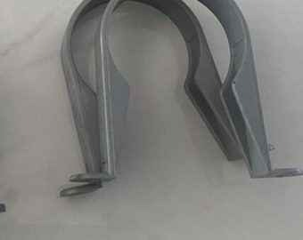 Rainwater Downpipe / Fallpipe clips 68mm Round Grey pk 2 Bartol