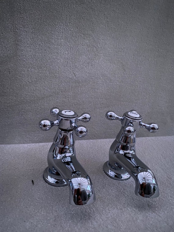 Marylebone Style Basin (16.00) Bath (14.00) Pillar taps traditional Chrome antique cross head taps bathroom mixer (34.00) Bathroom faucet