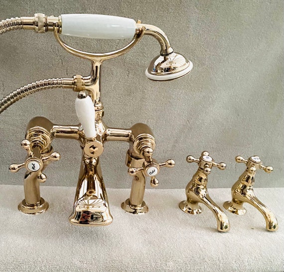 High Quality Traditional Deluxe Basin, Bath Pillar taps Bath Shower mixer, Bath filler, Mono Basin & Bidet mixer Antique Gold  Faucet Luxury