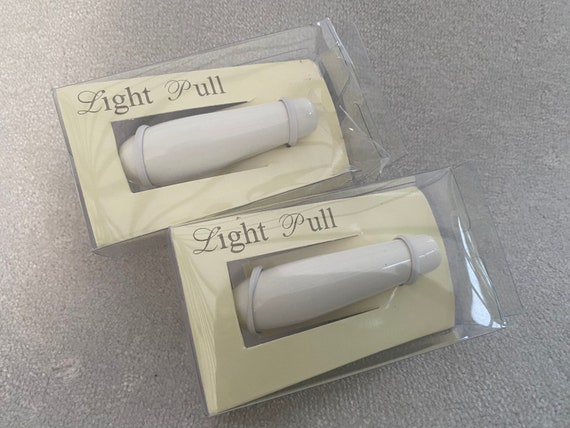 Ceramic - Cream / Beige  Colour light pulls pack 2 for bathroom - Bedroom - Kitchen - en-suite Wc  Toilet Garage - Store