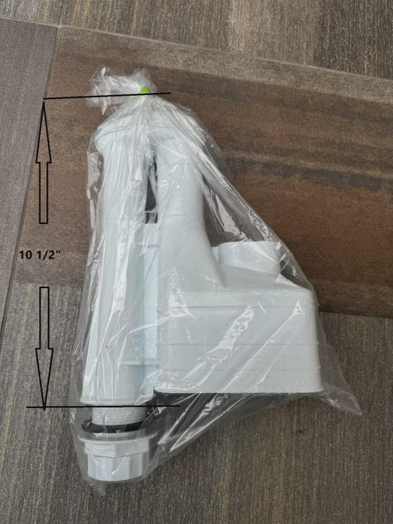 10.5" WC Toilet Flush Syphon White Oblong Waverley Style Siphon Cistern 9 1/2"