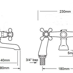 May include: Diagram of a faucet with dimensions in millimeters. The faucet is shown in two views, with measurements including 75mm height, 140mm spout length, and 180mm base width. The text "Park Royal, Traf, Chelsea, Regent" is also present.