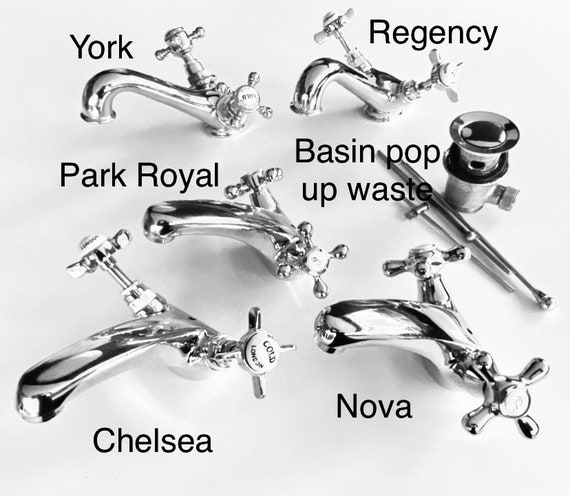 Basin mixer Traditional styles vintage classic Options optional basin pop up waste assembly faucet style Chrome  Single hole 1th Mono Block