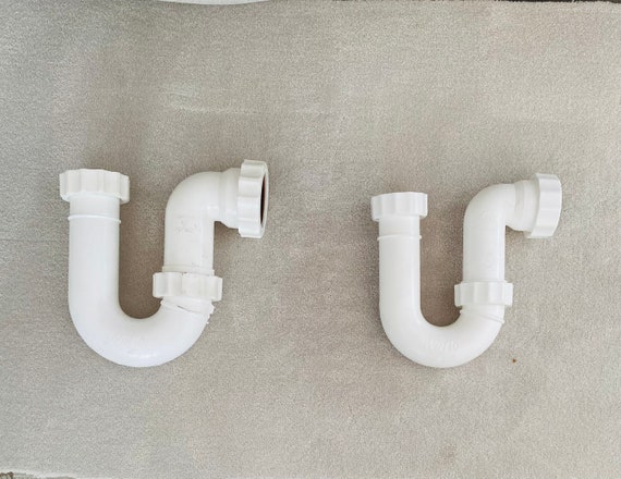 Universal Tubular plastic plumbing traps 40mm Sink / Bath or 32mm P trap or S trap universal fit for basin white multifit 1 1/2" / 1 1/4"