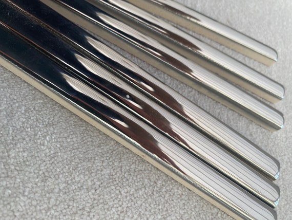 Silver decorative Chrome Dado Ceramic Decor Pencil tiles border  200mm length x 11mm height  x 11mm depth TILE trim decor 20cm long