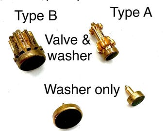 Supa tap washers  peglers delta -  brass jumper 3/8" 1/2" 3/4" for sink taps  Type A & type B replacement rubber seat Armitage / supa