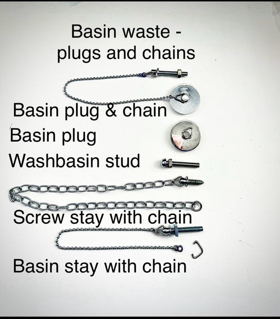 1 1 /2 " plugs Bath / Sink / Basin 1 3/4 " metal Chrome chains belfast with screw