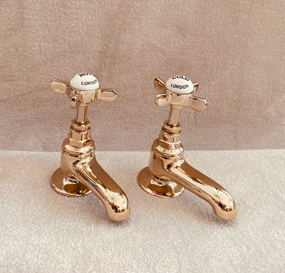 Bathroom Cloakroom Short spout Traditional Gold basin taps / Long standard spout Bath taps  ,matching bath mixer basin mixer bidet faucett