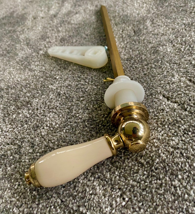 WC Cistern Handle for Concealed Cisterns White or Cream Ceramic