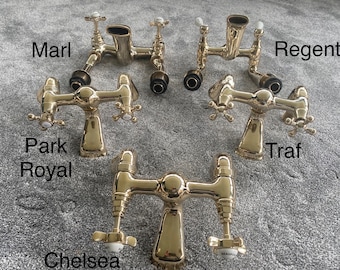 Royal bathroom Gold plated Bath filler taps Set Chrome or gold options Traditional deck mounted / Bath Faucetbathroom  set