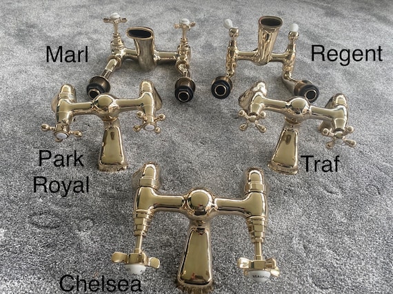 Royal bathroom Gold plated Bath filler taps Set Chrome or gold options Traditional deck mounted / Bath Faucetbathroom  set