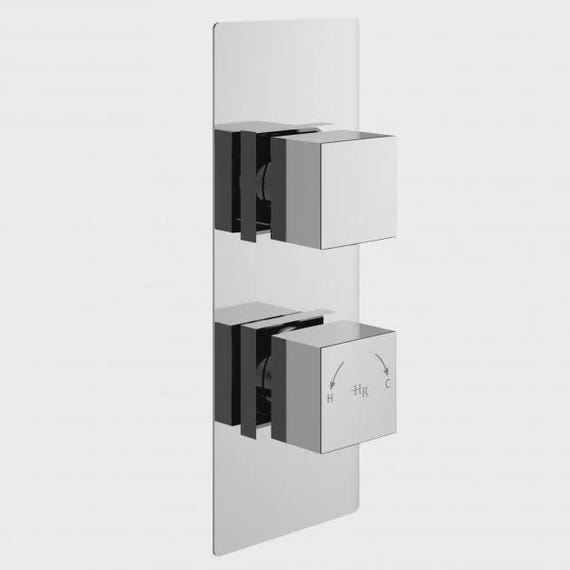 Hudson Reed Square Concealed Shower Valve with Diverter Dual Handle HR SQRTW02