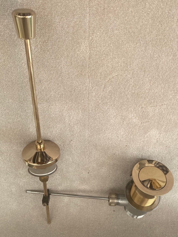 Basin pop pop rod waste assembly Antique gold