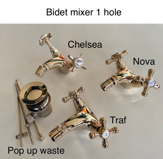 Antique Gold Bidet mixer mono 1 hole traditional cross head vintage old style classic various styles New items