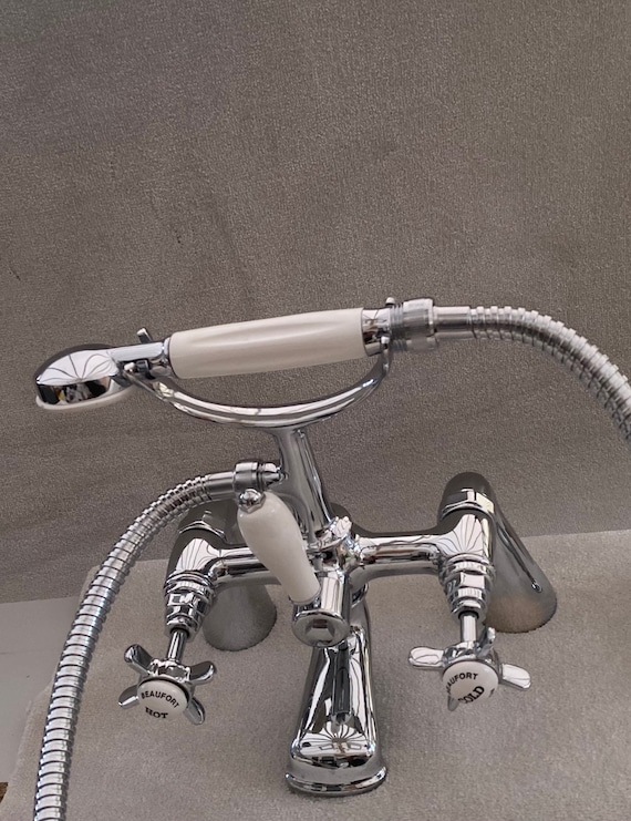 Westminster Antique style Basin & Bath taps Traditional Chrome bath (filler) shower mixer basin / bidet mixer