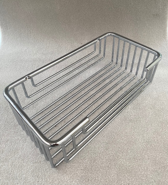 Double Shower Bath Wire Baskets single / double stainless steel 25 x 23 x 8 cms ref 609