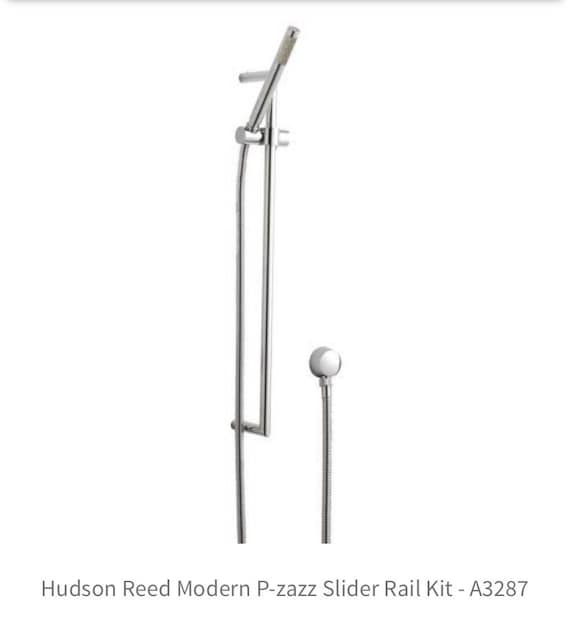 Hudson Reed Modern P-zazz Slider slide Rail bar Kit Chrome A3287 Hose shower & handset sliding rail handset all brass parts