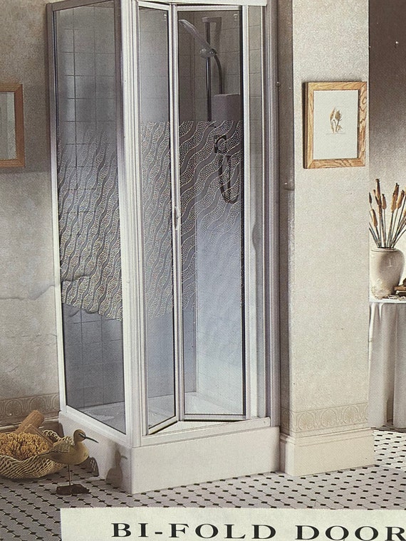 Bifold silver  frame shower door 750 / side side panel Size opening - 725 / 775mm adjustment