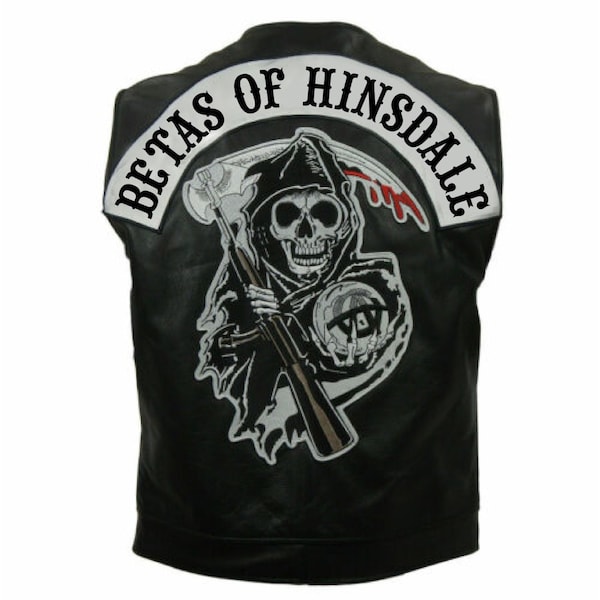 Personalized Custom 100% Genuine Leather Vest Jackets For Bike Motorcycle Riders