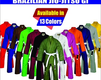 BJJ Gi Jiu-Jitsu Gear Best Kimono Aikido MMA Boxing Uniform All Colors Gift For Him | Gift For Her Adult Kids Unisex