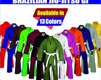 BJJ Gi Jiu-Jitsu Gear Best Kimono Aikido MMA Boxing Uniform All Colors Gift For Him | Gift For Her Adult Kids Unisex