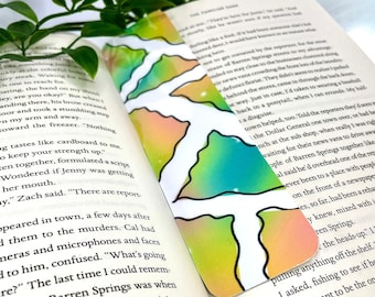 Rainbow Bookmark, Bright and Colourful, laminated bookmark, Book Lover Gift, Bookworm Gift