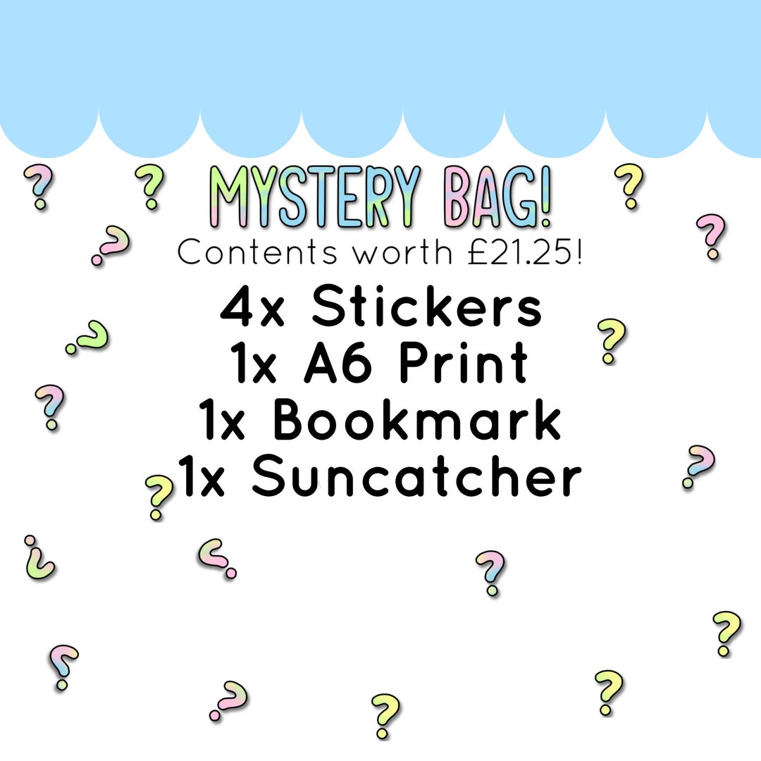 Mystery Pack, Surprise Sticker Pack, Set of 5 - Etsy